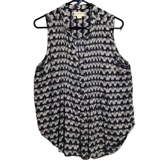 Maeve Tops - Maeve Anthropologie Pleated Blouse Sleeveless Multicolor